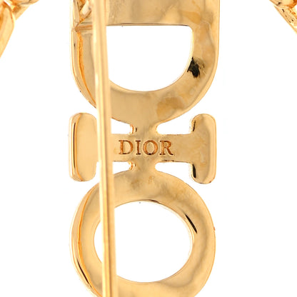 Christian Dior Crystal Dior(r)evolution Logo Brooch Gold Multicolor 4 of 4