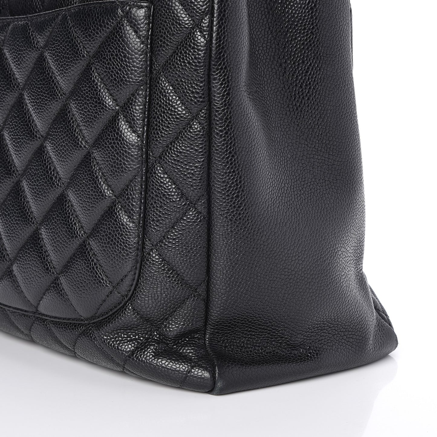 Caviar Quilted Grand Shopping Tote GST Black