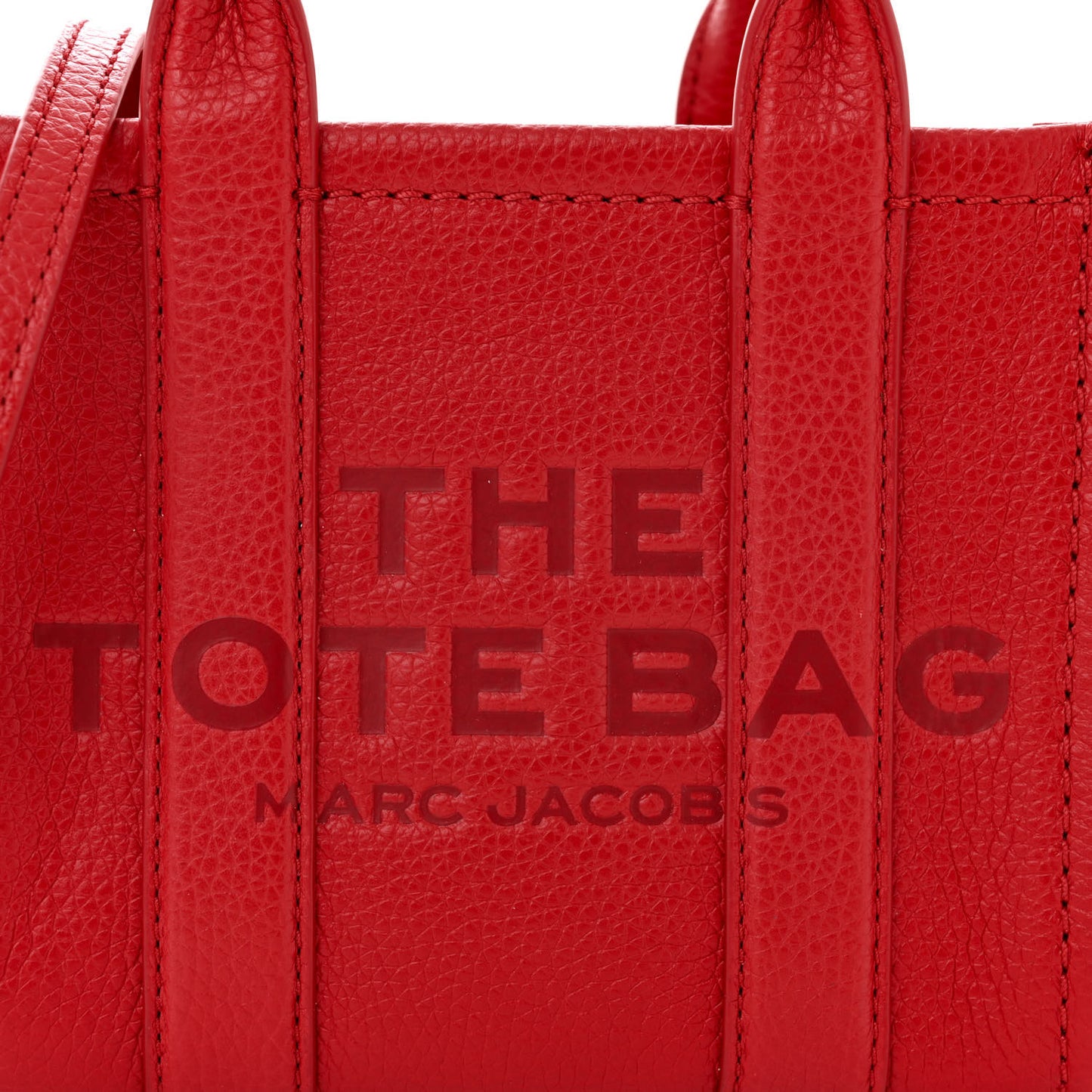 Grained Calfskin Mini The Tote Bag Red