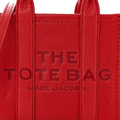 Marc Jacobs Grained Calfskin Mini The Tote Bag Red 8 of 11