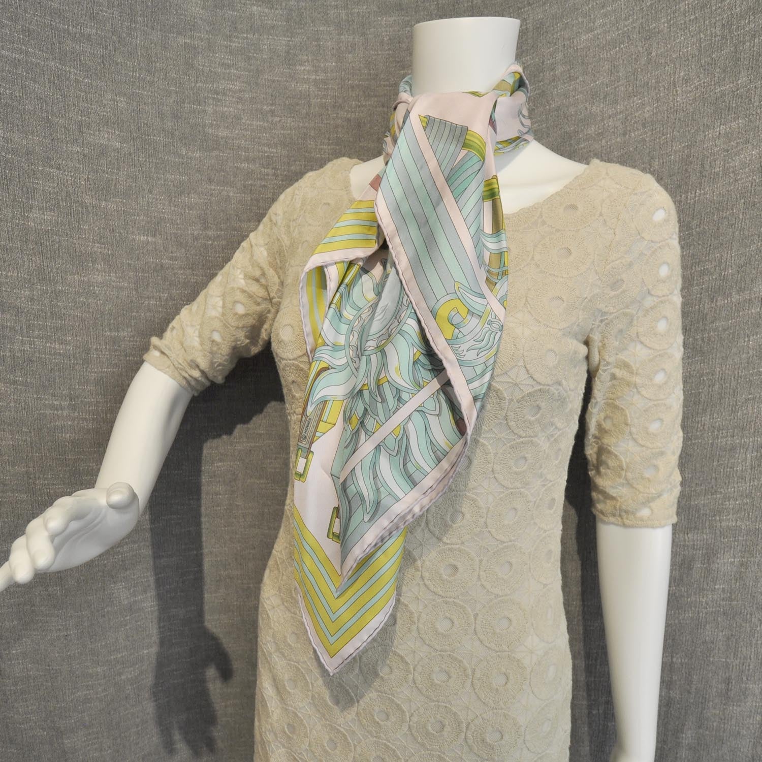 Hermes Silk Sangles de Phoebus Scarf 90 2 of 6
