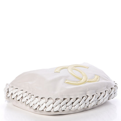 Chanel Calfskin Modern Chain Rhodoid Hobo White 5 of 19