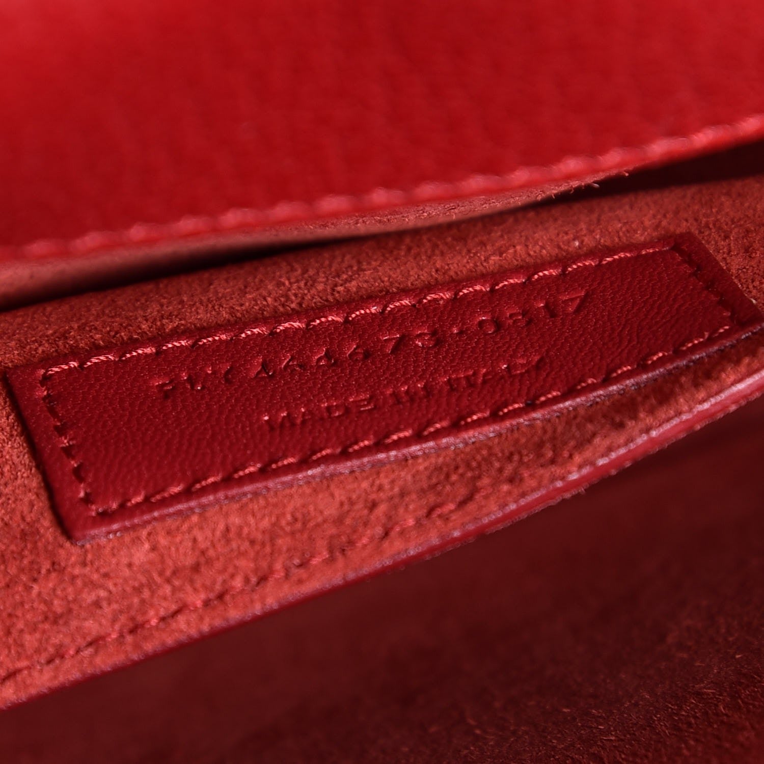 Saint Laurent Grained Calfskin Medium Monogram Sunset Satchel Red 8 of 9