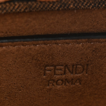 Fendi Fabric Jacquard FF 1974 Logo Small Fendi Sunshine Shopper Tote Tobacco Moro Sand 6 of 9