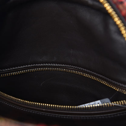 Prada Tessuto Tweed Vitello Bowling Bag Lacca Knicker 7 of 17