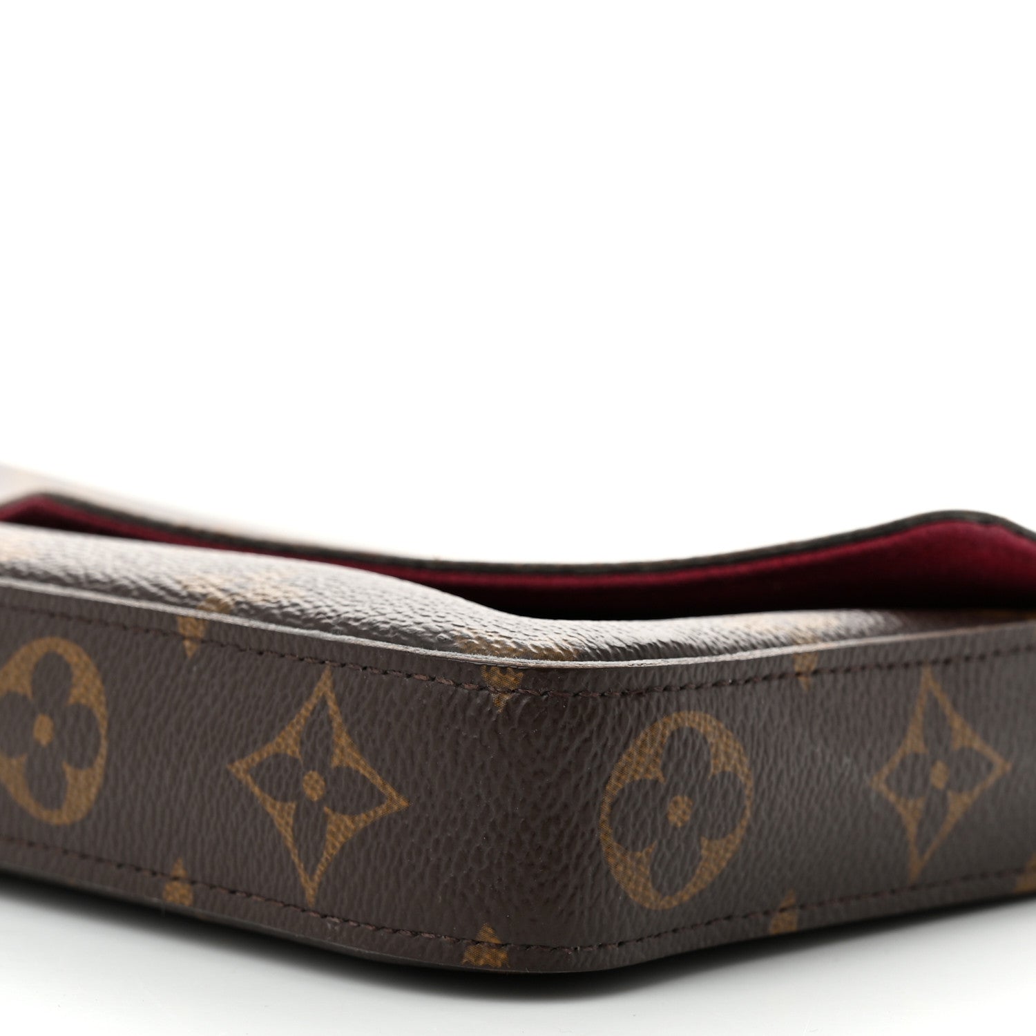 Louis Vuitton Monogram Pochette Felicie Chain Wallet Fuchsia 9 of 10