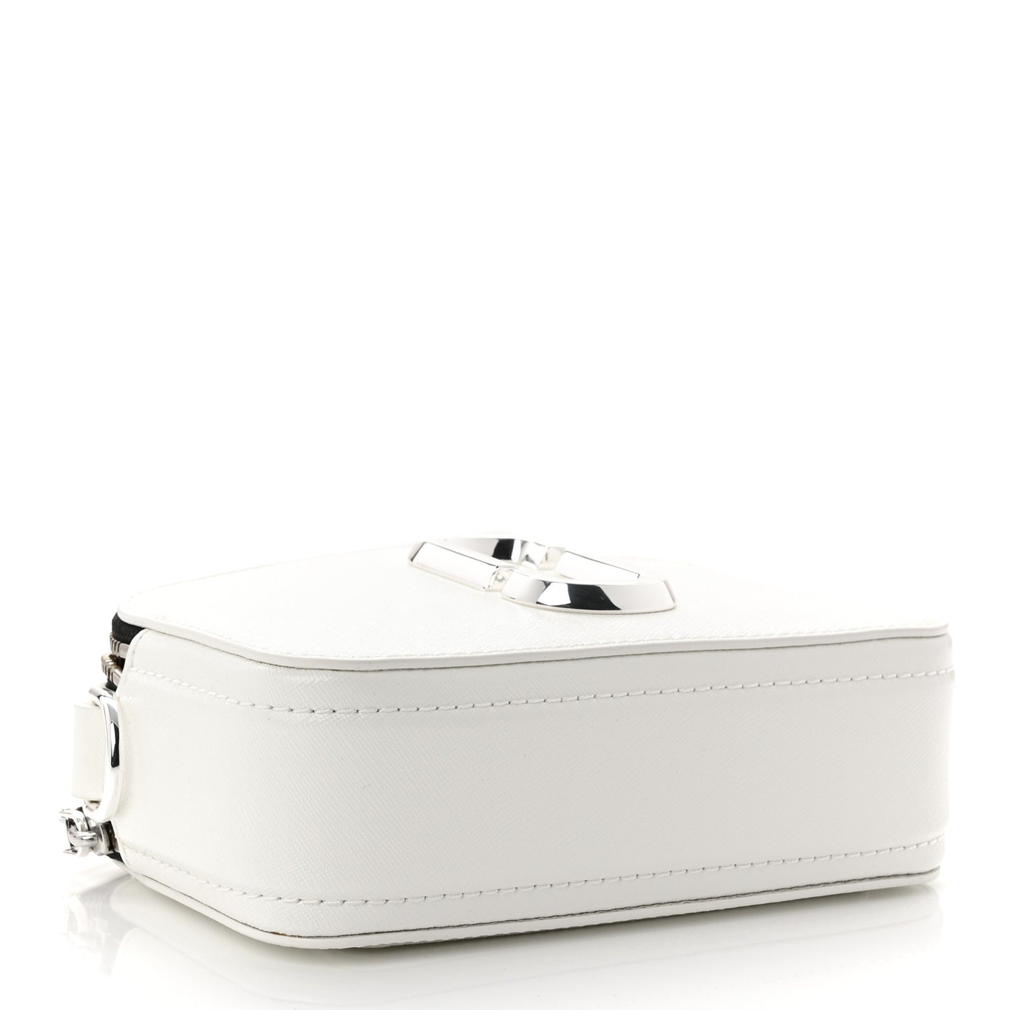 Saffiano Small Snapshot Camera Bag White