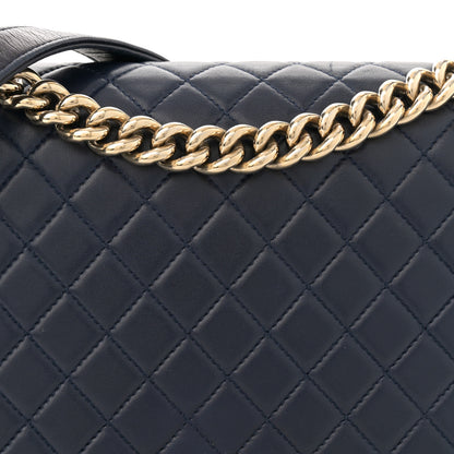 Chanel Lambskin Quilted New Medium Boy Flap Dark Navy Blue 8 of 16