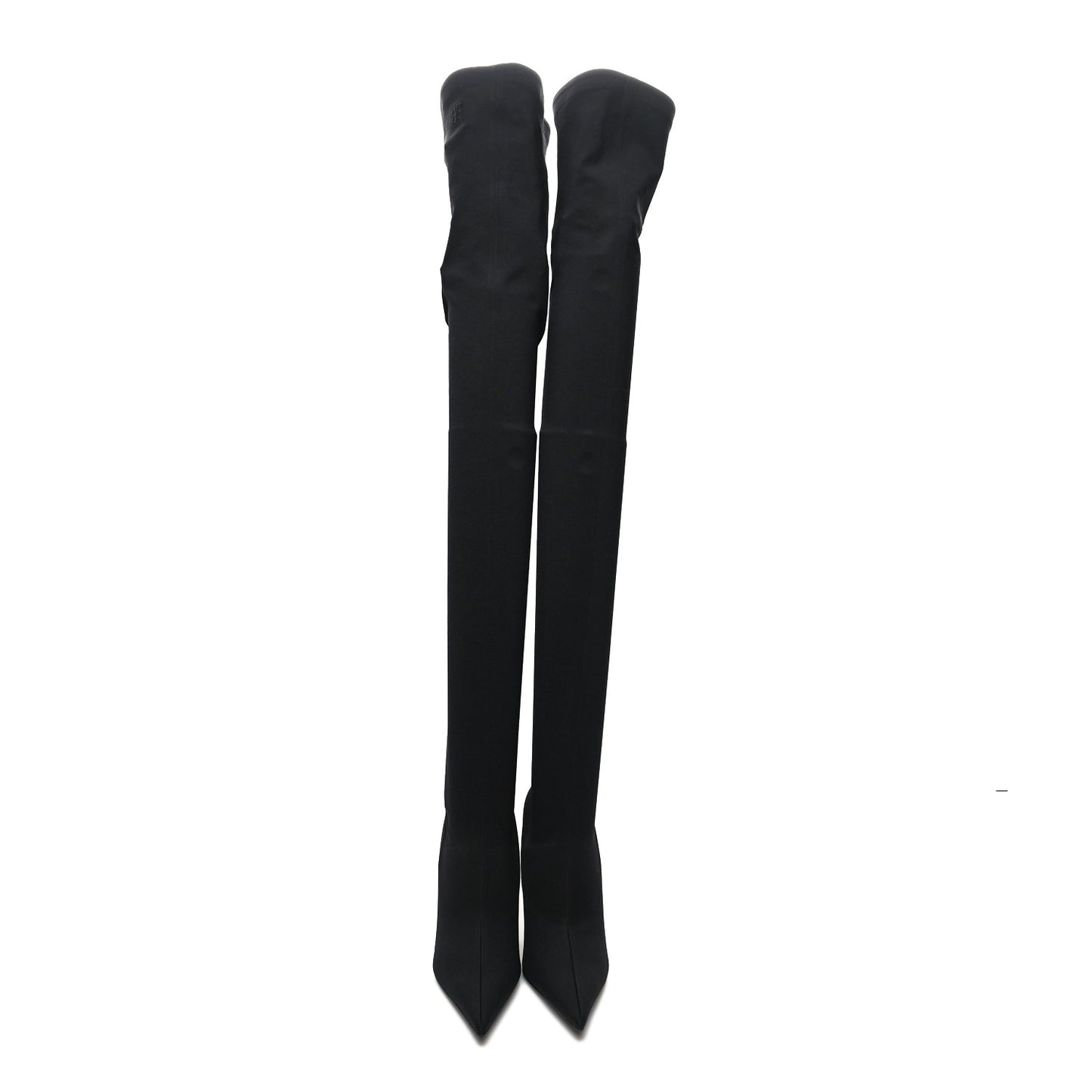 Spandex Pointed Toe Knife Thigh High Boots 38 Black