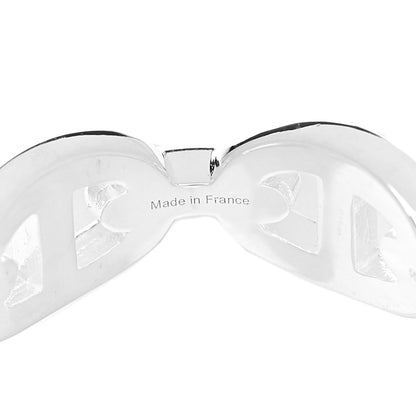 Hermes Sterling Silver PM Chaine d'Ancre Enchainee Band Ring 55 7.25 5 of 9