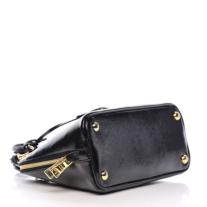 Prada Saffiano Vernice Small Promenade Tote Black 4 of 12