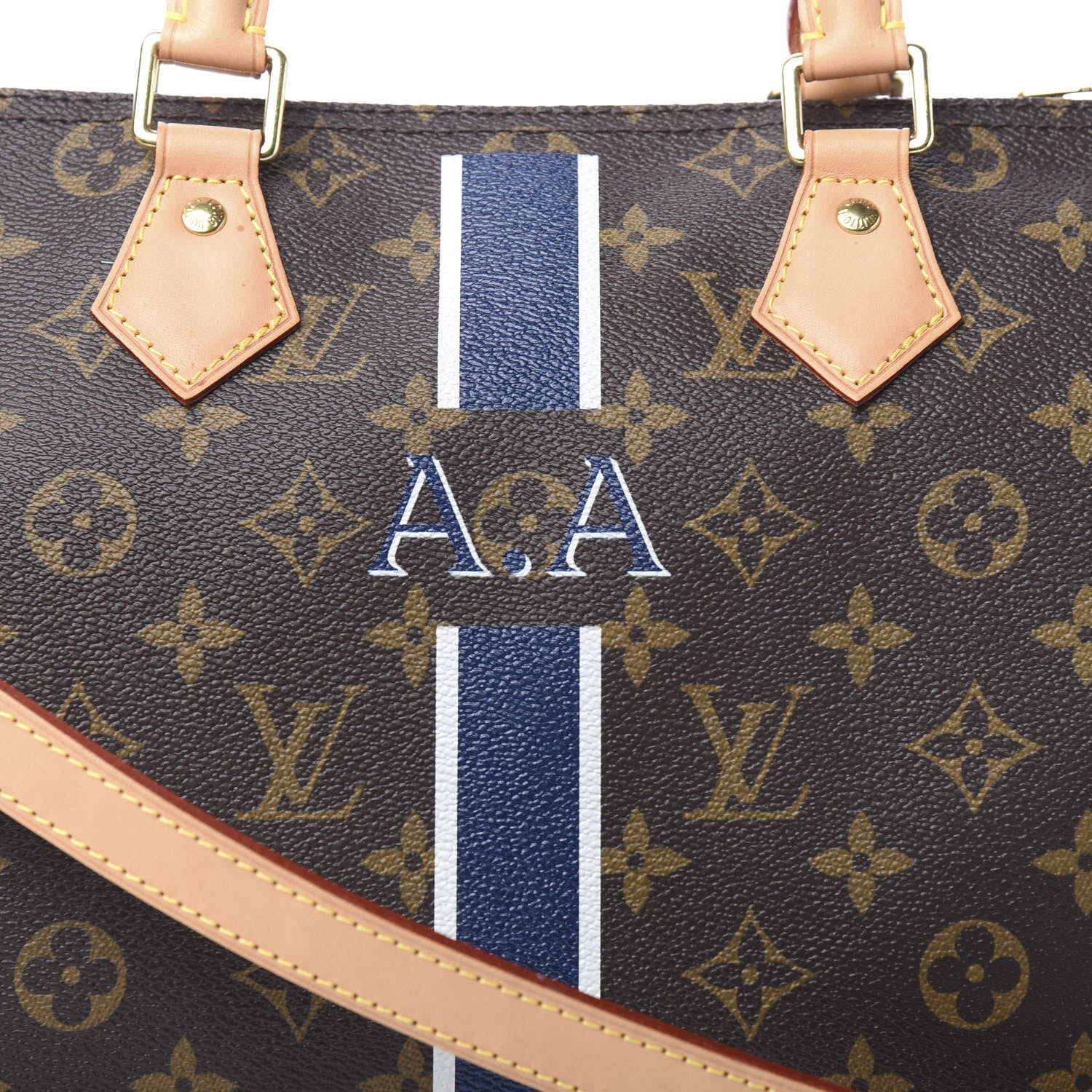 Louis Vuitton Monogram My LV Heritage Speedy Bandouliere 30 Blue Marine White 9 of 10