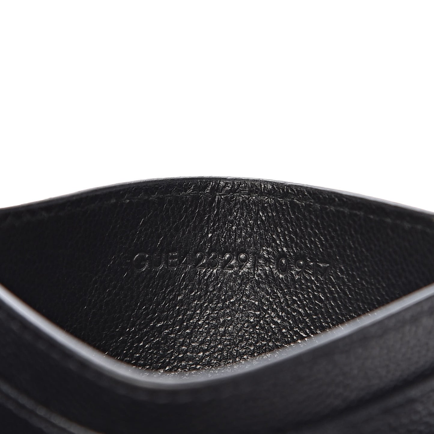 Grain De Poudre Matelasse Chevron Monogram Credit Card Case Black