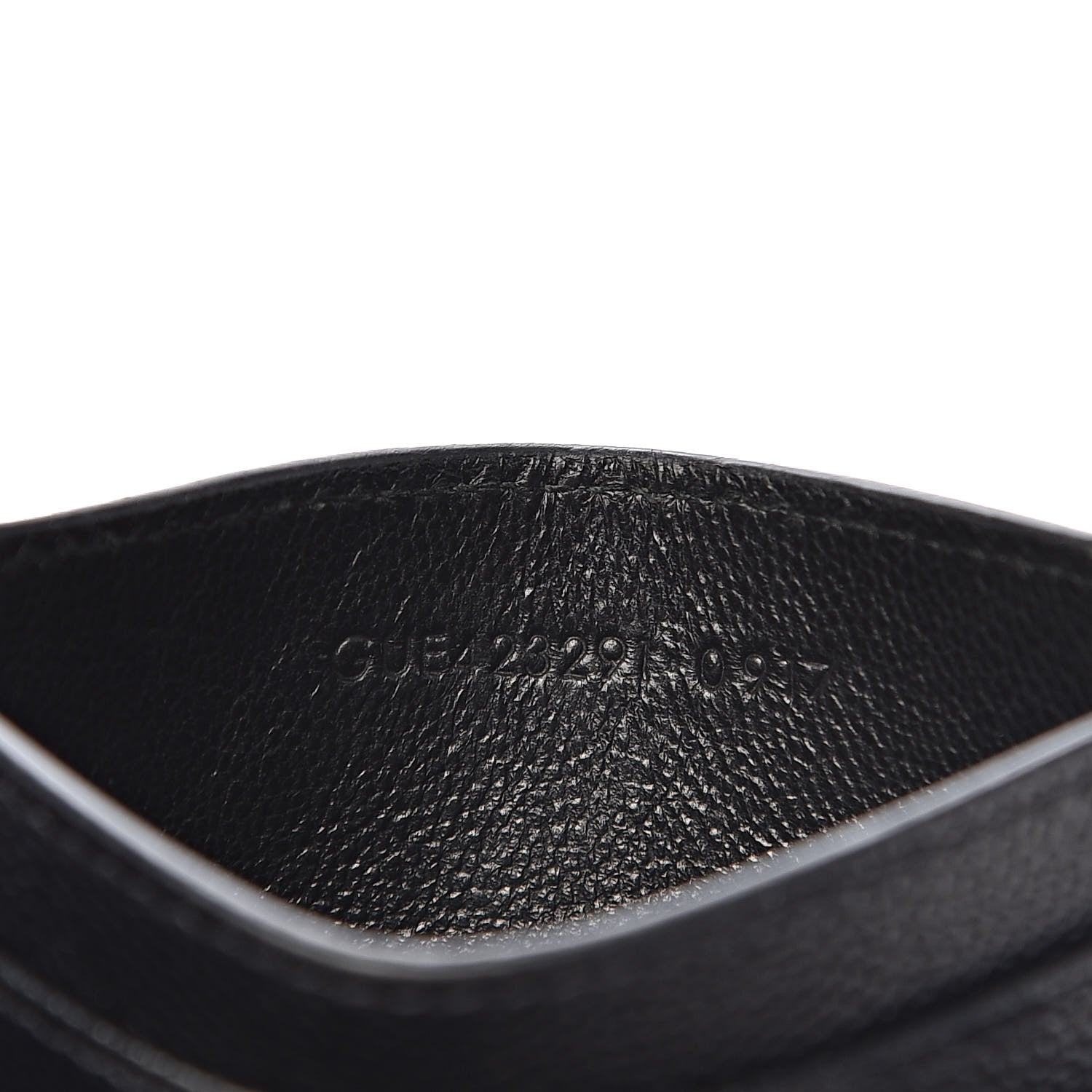 Saint Laurent Grain De Poudre Matelasse Chevron Monogram Credit Card Case Black 7 of 8