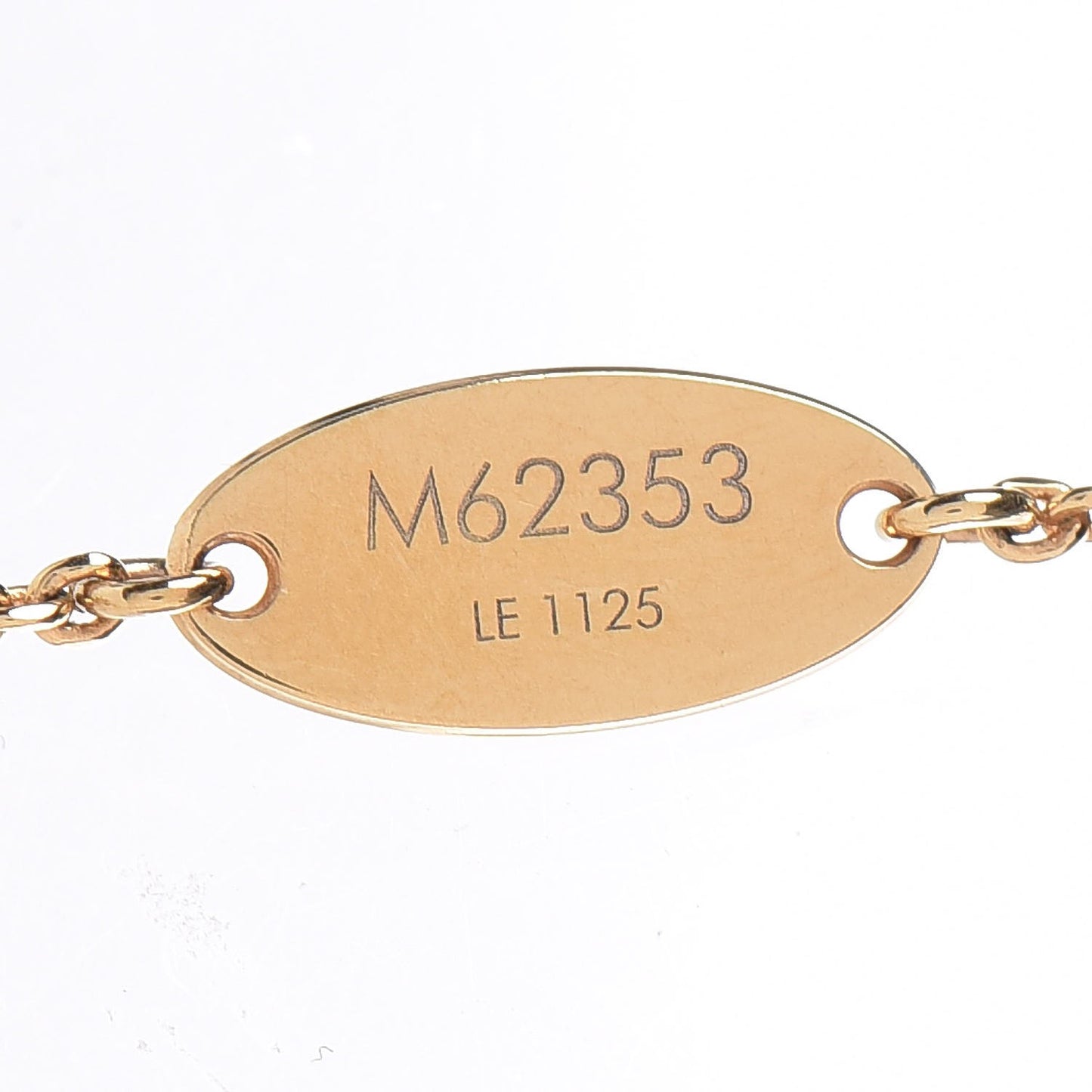 LV And Me Hashtag Necklace Gold