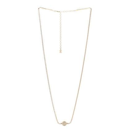 Chanel Crystal CC Chain Long Necklace Gold 3 of 6