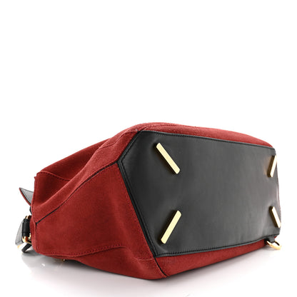 Loewe Suede Medium Puzzle Bag Red 4 of 14