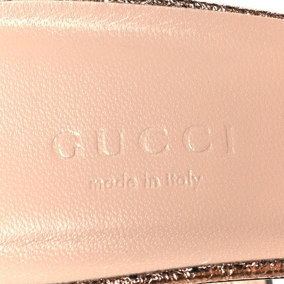 Gucci Galassia GG Marmont Fringe 75mm Slide Sandals 38 Salmone 7 of 7