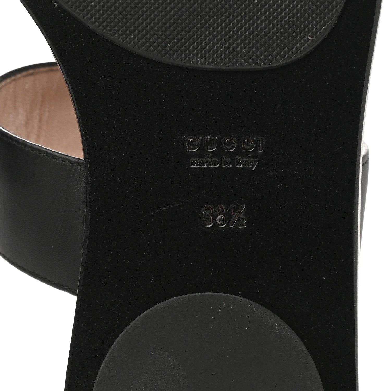 Gucci Calfskin GG Marmont Thong Sandals 38.5 Black 6 of 8