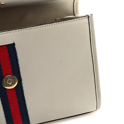 Gucci Textured Calfskin Web Small Rajah Slim Flap Shoulder Bag Mystic White 11 of 11
