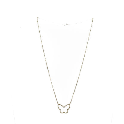 Van Cleef & Arpels 18K Yellow Gold Mother of Pearl Lucky Alhambra Butterfly Pendant Necklace 4 of 6