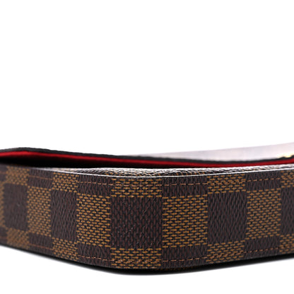 Louis Vuitton Damier Ebene Pochette Felicie Chain Wallet 9 of 15
