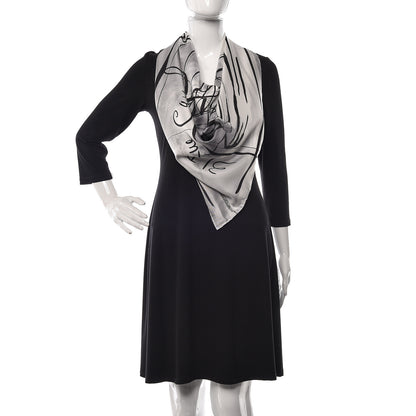 Chanel Silk 31 Rue Cambon Scarf Black White 2 of 4