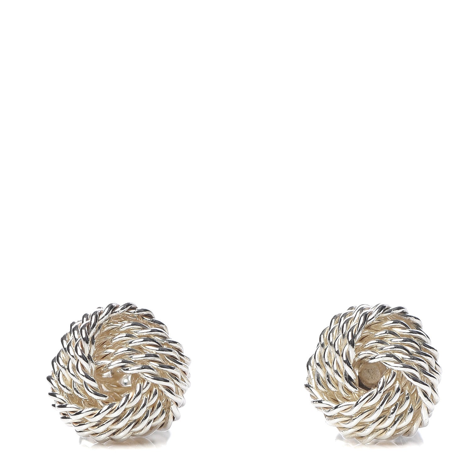 Tiffany Sterling Silver Twist Knot Earrings 1 of 6