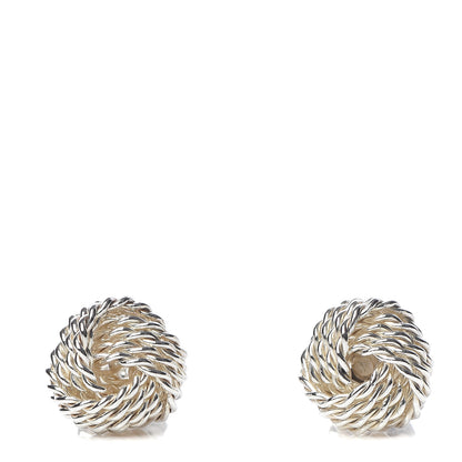 Tiffany Sterling Silver Twist Knot Earrings 1 of 6