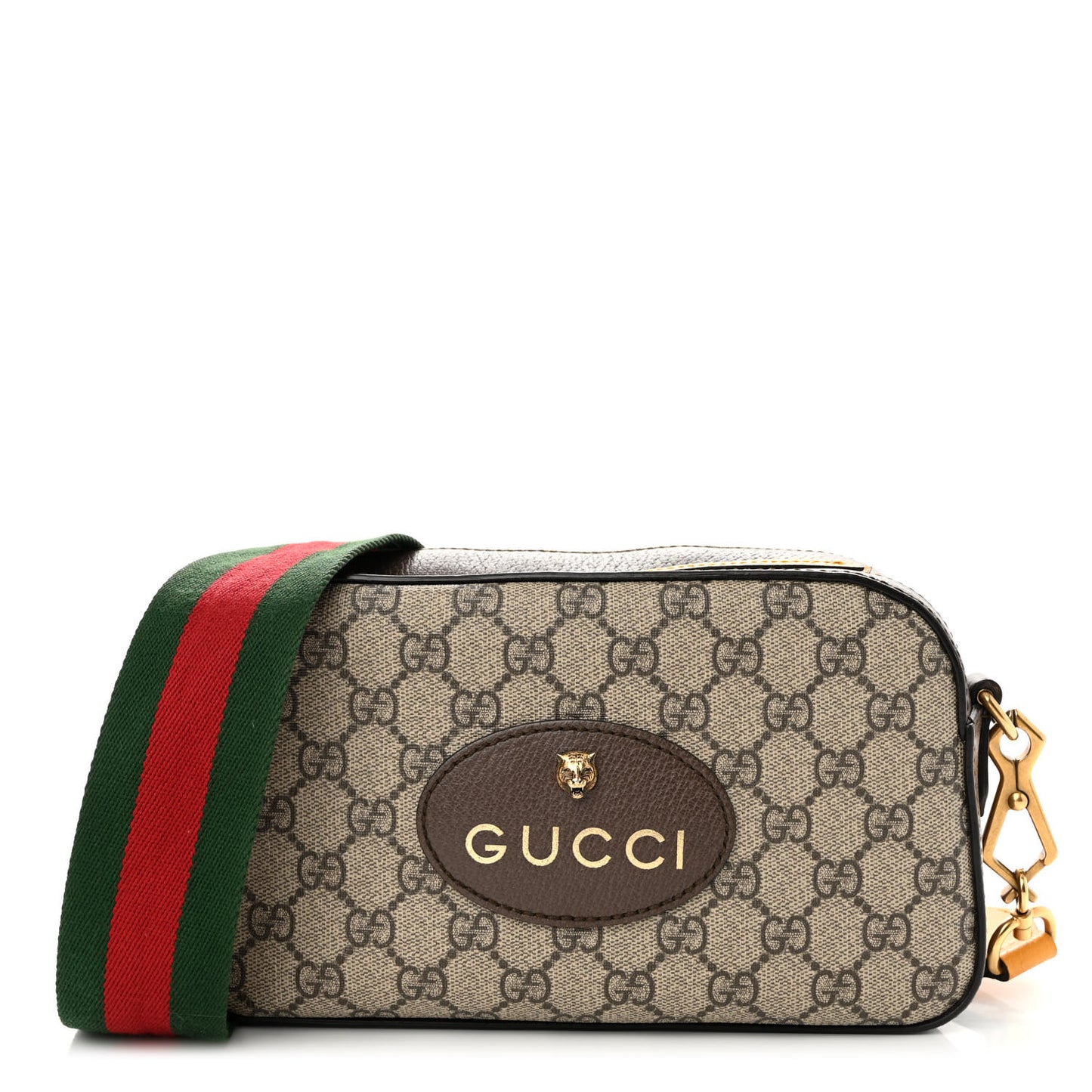 GG Supreme Monogram Web Neo Vintage Shoulder Bag Beige New Acero Crop