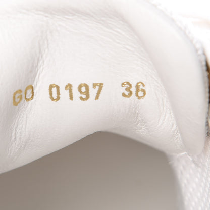 Louis Vuitton Suede Reverse Monogram Run Away Sneakers 36 White 8 of 10