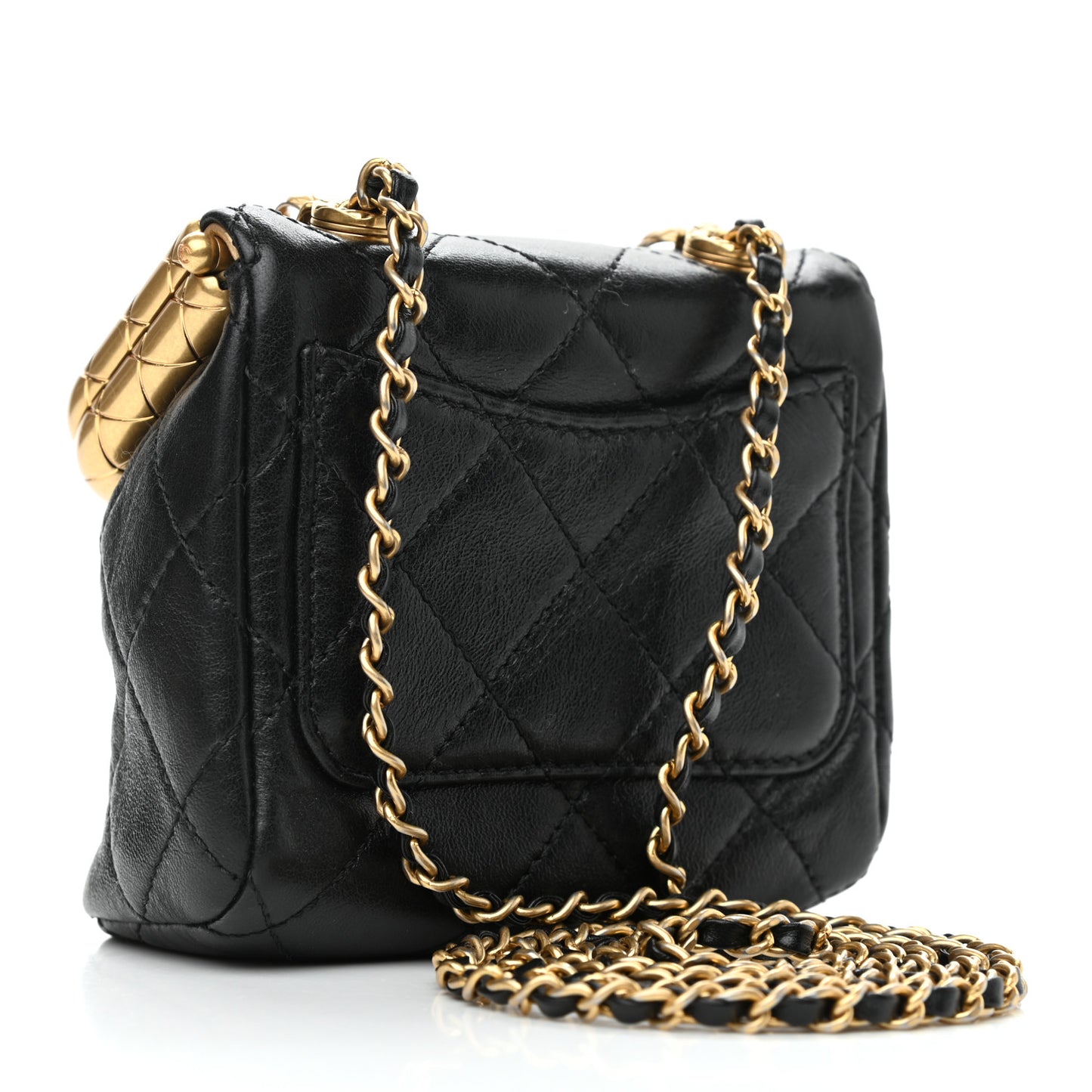 Lambskin Quilted Small My Crush Bag Black