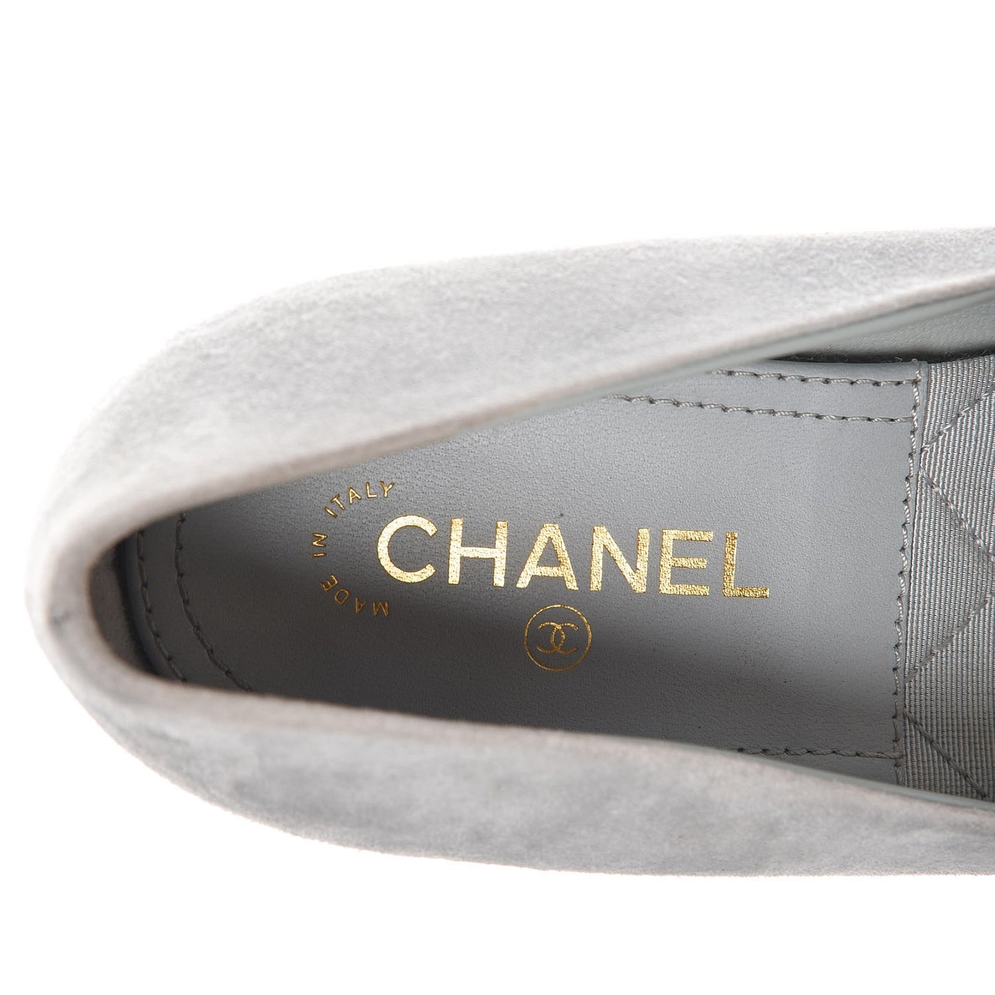 Suede Calfskin Camellia Ballerina Pumps 37.5 Light Blue