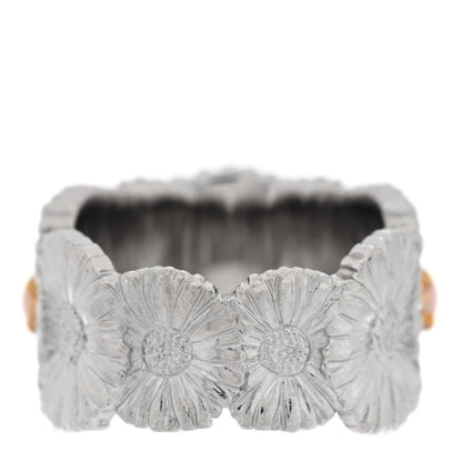 Buccellati Sterling Silver Pink Opal Blossoms Color Eternelle Ring 50 5.25 Gold 3 of 6