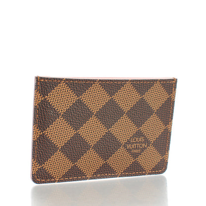 Louis Vuitton Damier Ebene Caissa Card Holder Rose Ballerine 3 of 7
