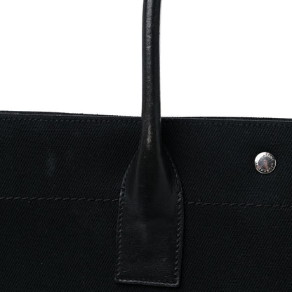 Saint Laurent Linen Calfskin Rive Gauche Tote Black 16 of 19