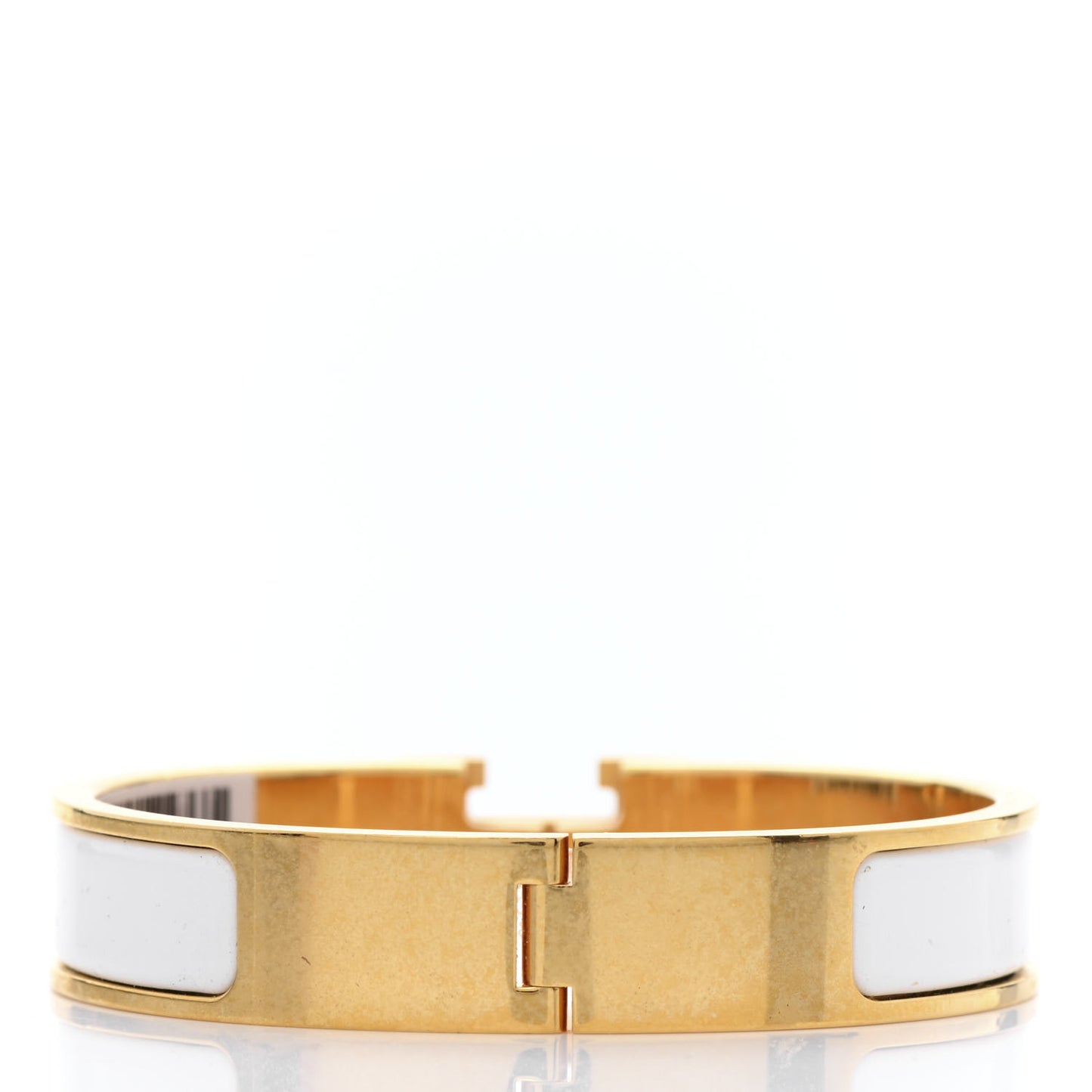 Enamel Narrow Clic Clac H Bracelet PM White