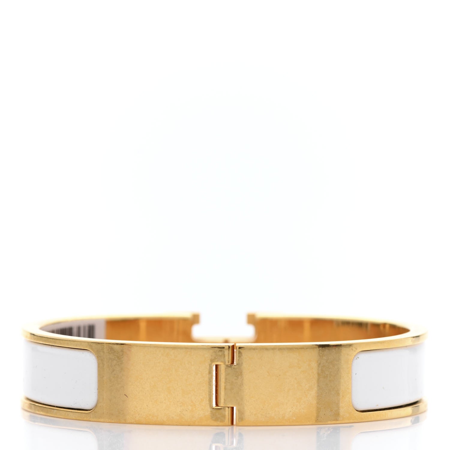 Hermes Enamel Narrow Clic Clac H Bracelet PM White 3 of 4