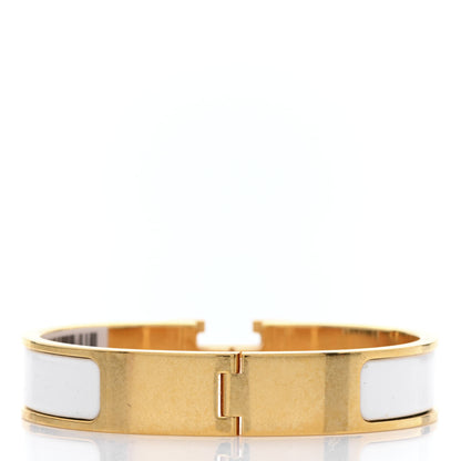 Hermes Enamel Narrow Clic Clac H Bracelet PM White 3 of 4