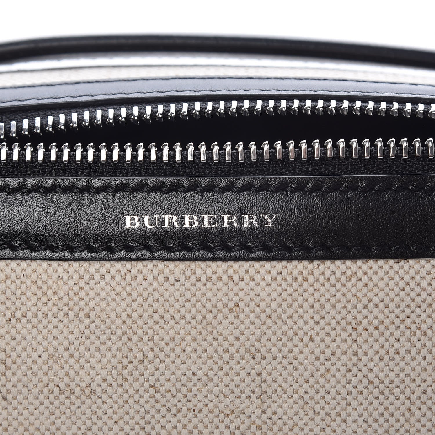 Burberry Canvas Smooth Calfskin Cylinder Bag Black 8 of 10