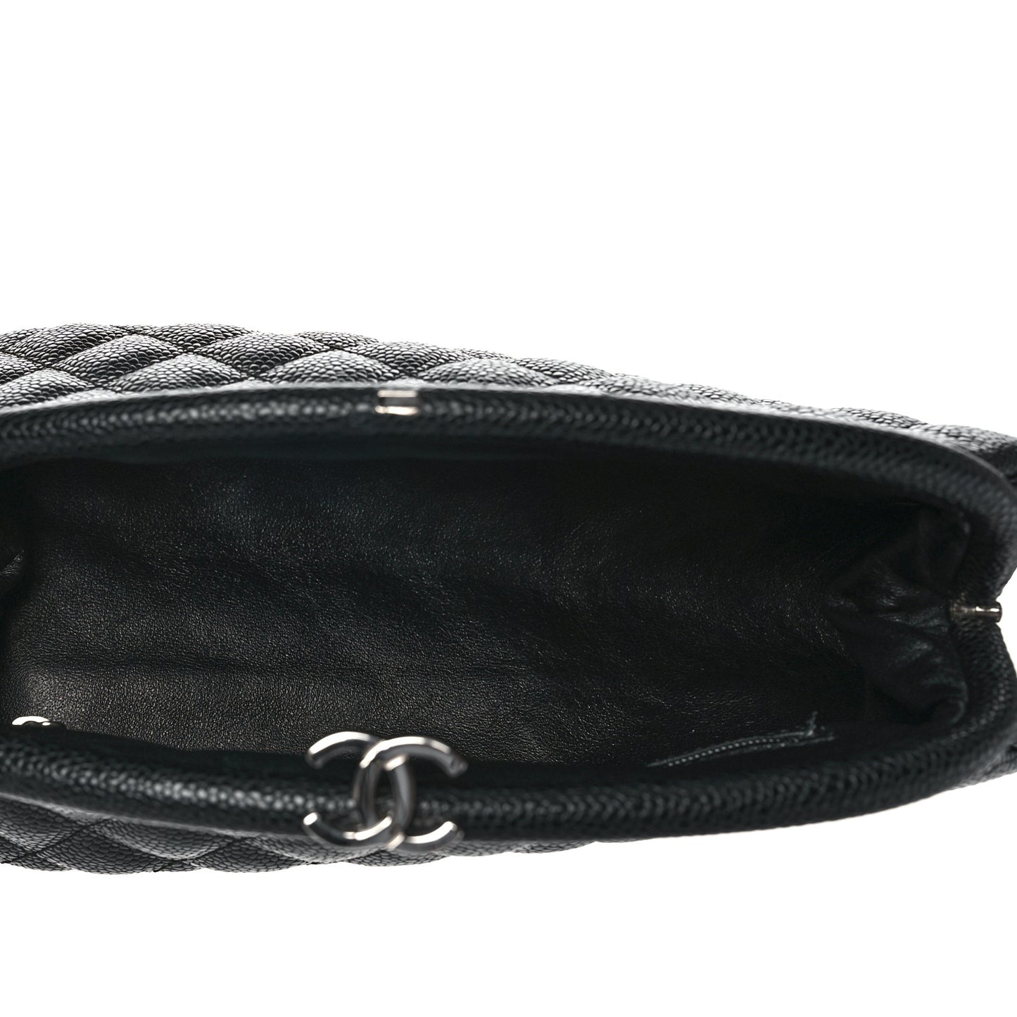 Caviar Quilted Timeless Clutch Black