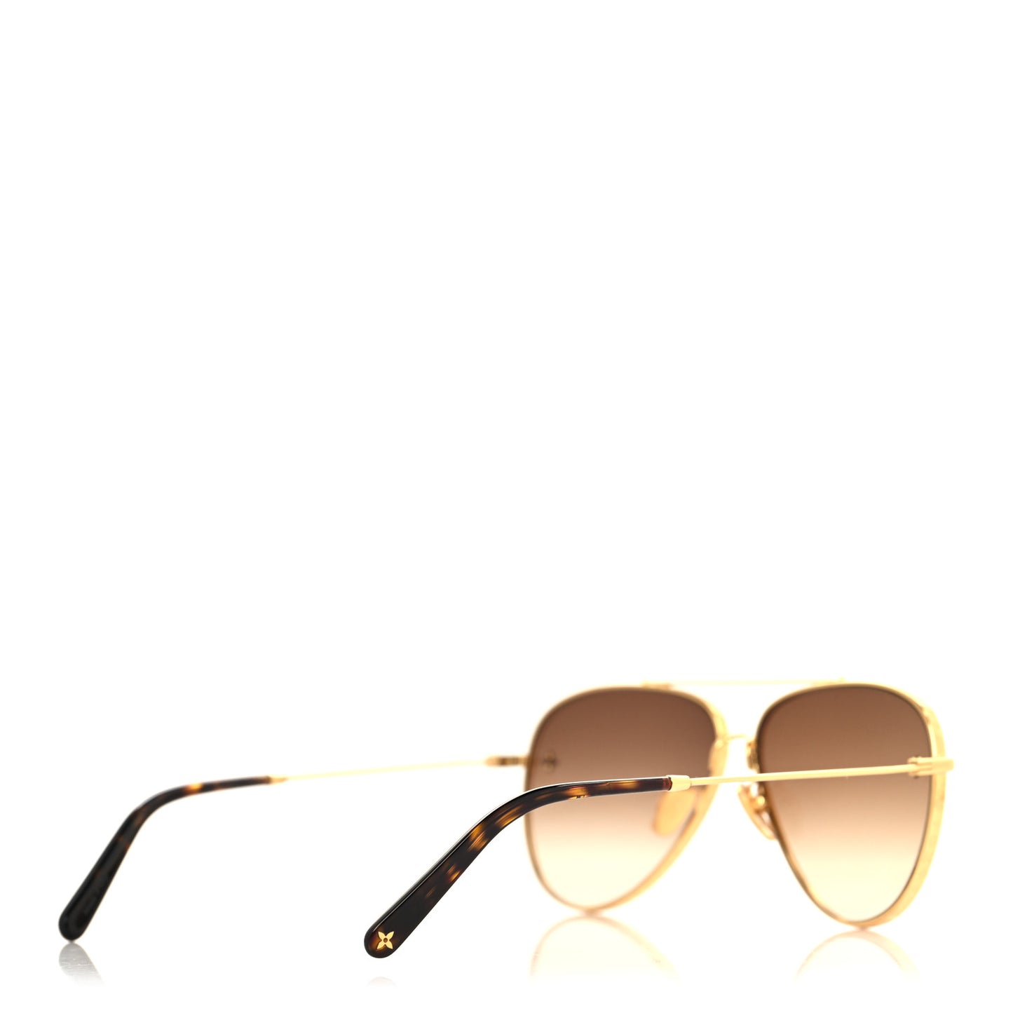 Metal The LV Pilot Sunglasses Z1619U Gradient Brown Monogram