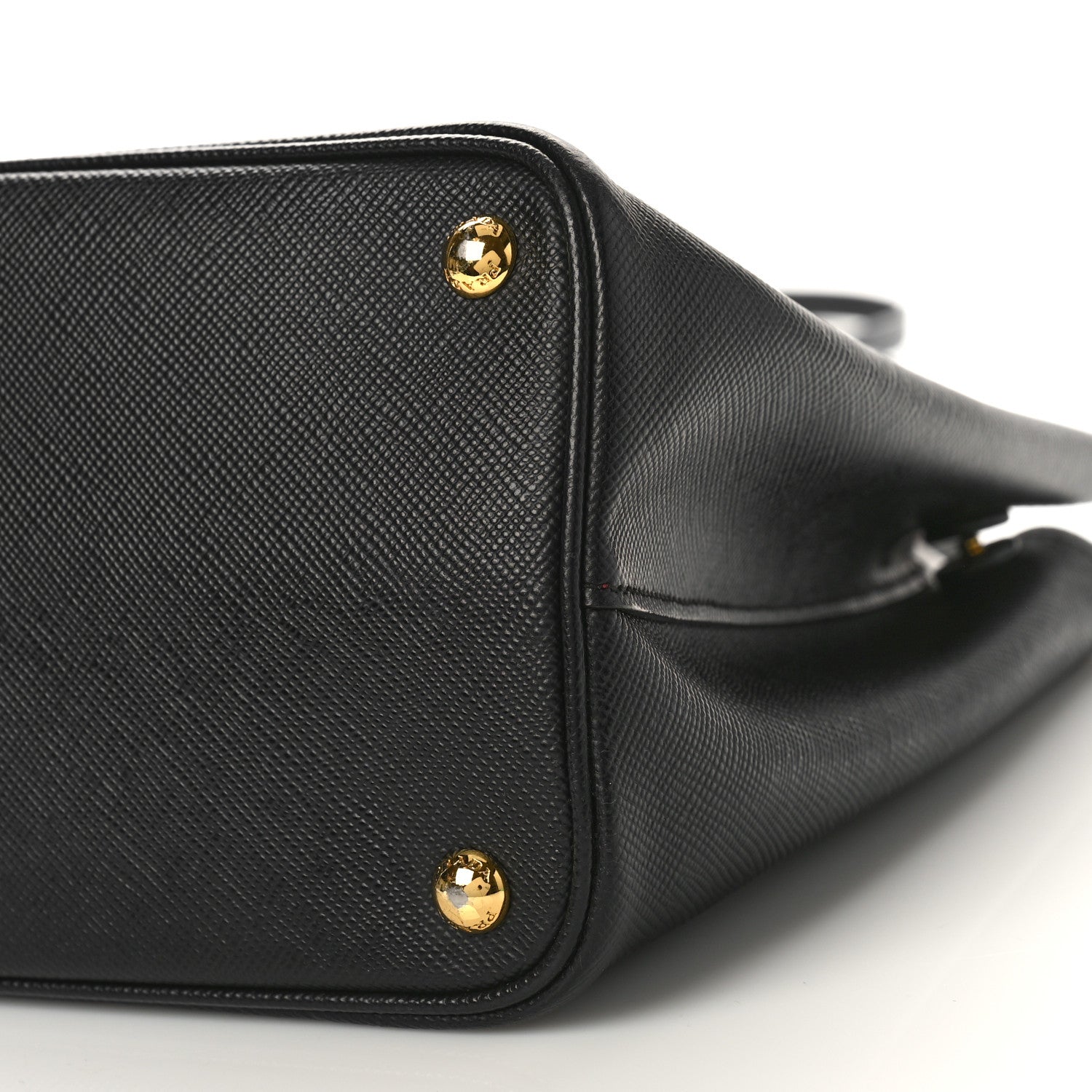 Prada Saffiano Cuir Medium Double Bag Black Fuoco 9 of 13