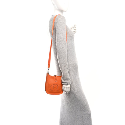 Hermes Taurillon Clemence Evelyne TPM Orange 2 of 10