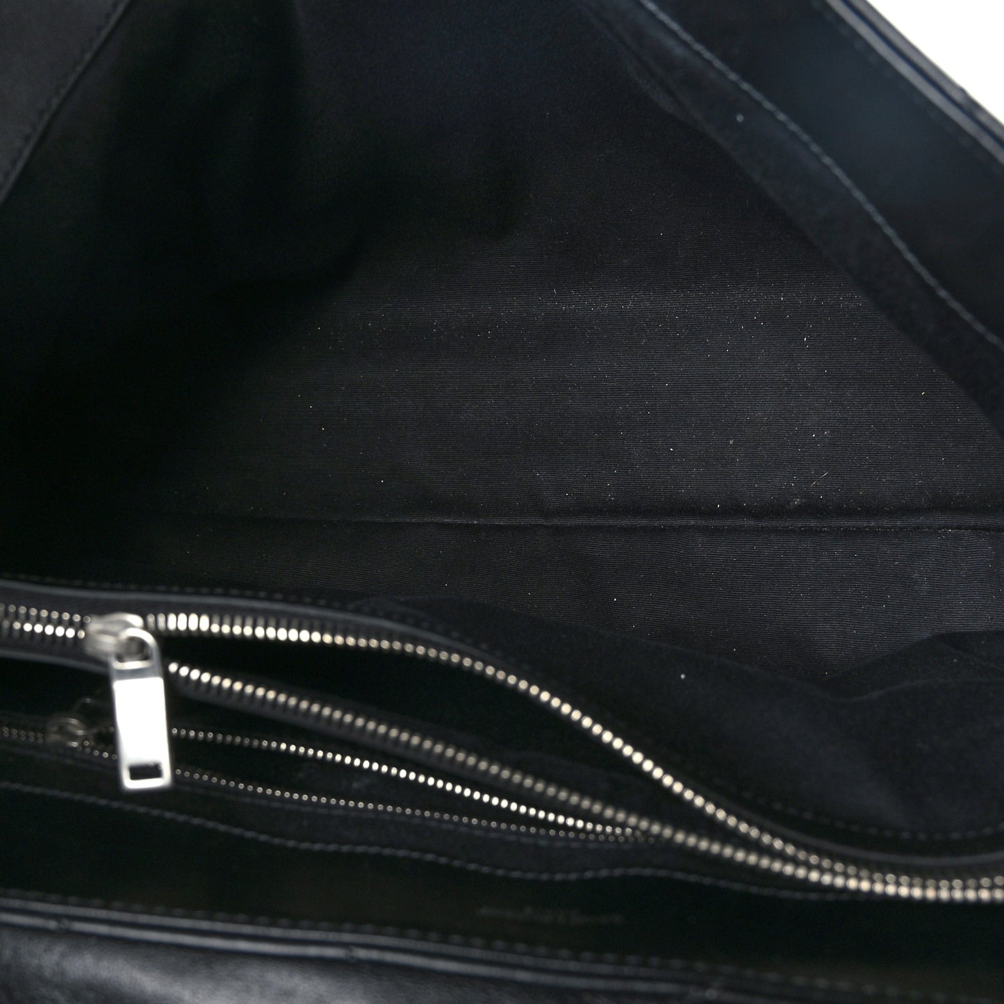 Calfskin Y Quilted Monogram Large Loulou Chain Satchel Black