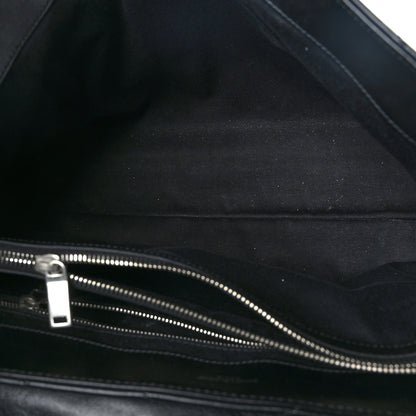 Saint Laurent Calfskin Y Quilted Monogram Large Loulou Chain Satchel Black 5 of 9