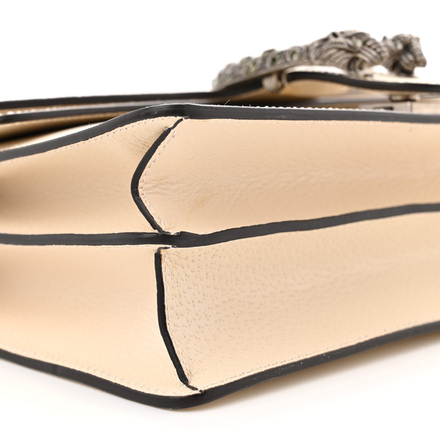 Textured Calfskin Crystal Small Dionysus Shoulder Bag Mystic White