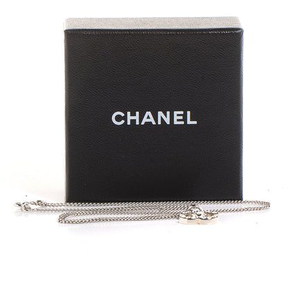 Chanel Crystal CC Timeless Necklace Silver 6 of 6