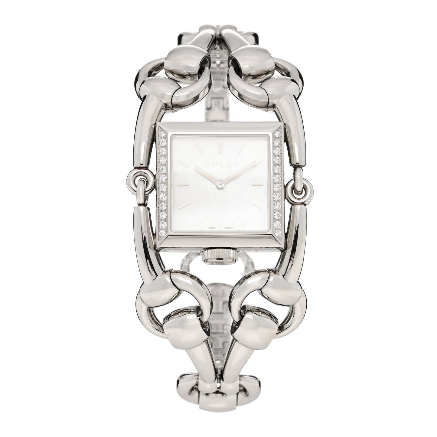 Stainless Steel Diamond Mother Of Pearl 25mm Signoria Quartz Watch