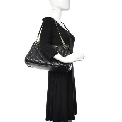 Chanel Calfskin Quilted Large Retro Chain Tote Black 2 of 10
